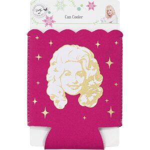 Dolly Parton Pink Can Cooler Sleeve 4" x 5" Neoprene Polyester Party Favors